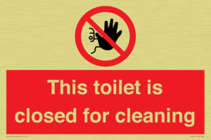 This toilet is closed for cleaning